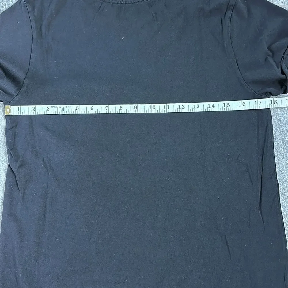 NWOT Recycled Karma “LONE” Howling Wolf Graphic Tee in Black Short Cuff Sleeve S - Picture 13 of 15